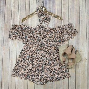 NWT Floral Halter Romper